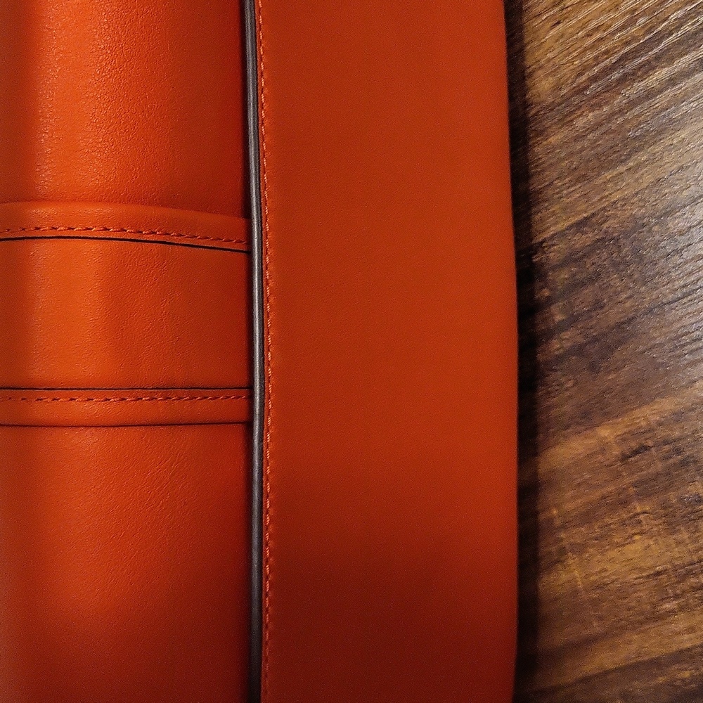 Michael Kors Orange Colby Medium Leather Shoulder Bag - Picture 6 of 6